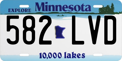 MN license plate 582LVD