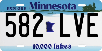 MN license plate 582LVE