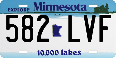 MN license plate 582LVF