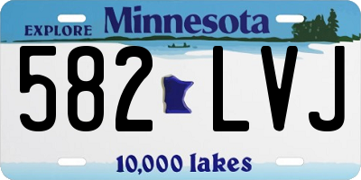 MN license plate 582LVJ
