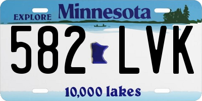 MN license plate 582LVK