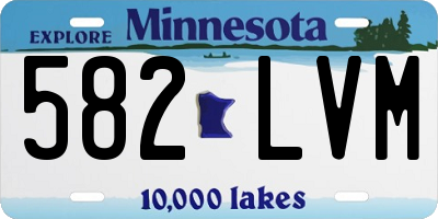 MN license plate 582LVM