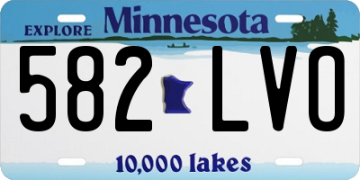 MN license plate 582LVO