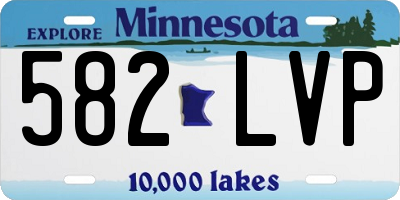 MN license plate 582LVP