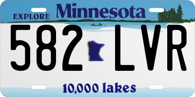 MN license plate 582LVR