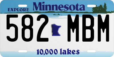 MN license plate 582MBM