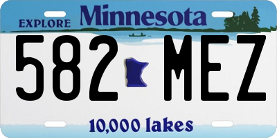 MN license plate 582MEZ
