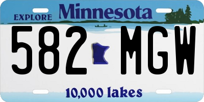MN license plate 582MGW