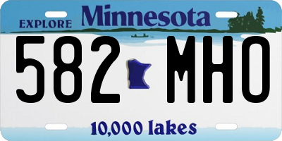 MN license plate 582MHO
