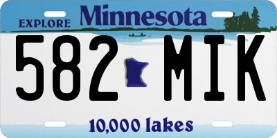 MN license plate 582MIK