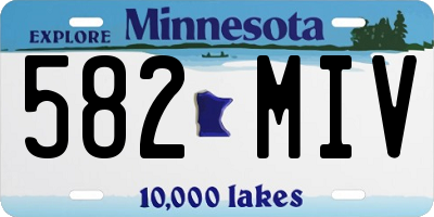MN license plate 582MIV