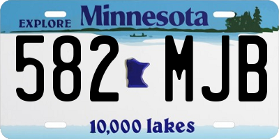 MN license plate 582MJB