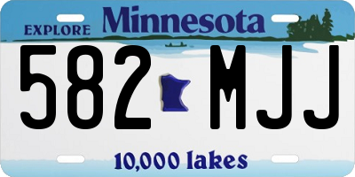 MN license plate 582MJJ