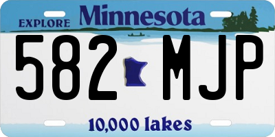 MN license plate 582MJP