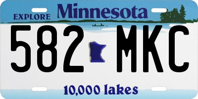 MN license plate 582MKC