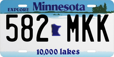 MN license plate 582MKK