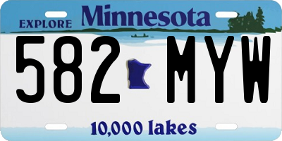 MN license plate 582MYW