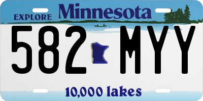 MN license plate 582MYY