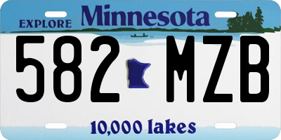 MN license plate 582MZB
