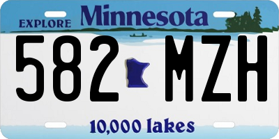 MN license plate 582MZH
