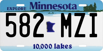 MN license plate 582MZI