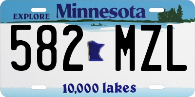 MN license plate 582MZL