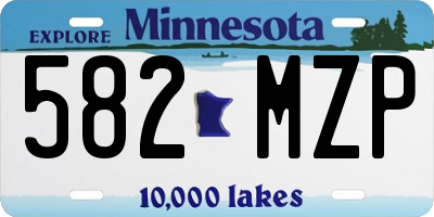 MN license plate 582MZP