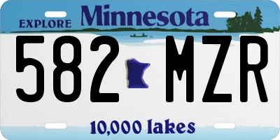 MN license plate 582MZR