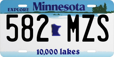 MN license plate 582MZS