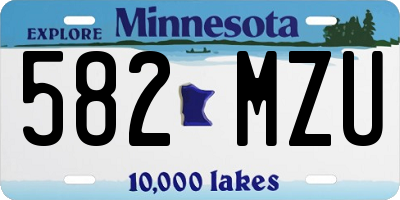 MN license plate 582MZU