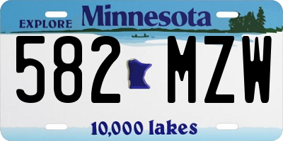 MN license plate 582MZW
