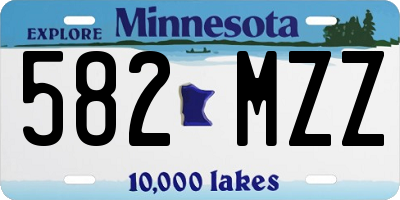 MN license plate 582MZZ