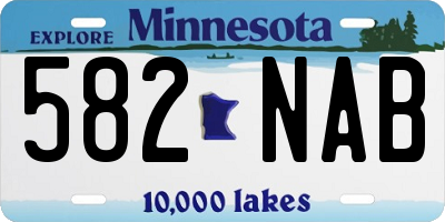 MN license plate 582NAB