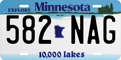 MN license plate 582NAG