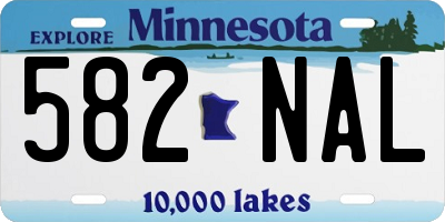MN license plate 582NAL