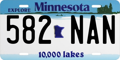 MN license plate 582NAN