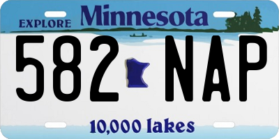 MN license plate 582NAP