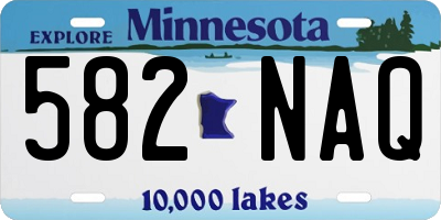 MN license plate 582NAQ