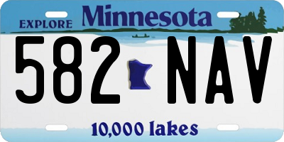 MN license plate 582NAV