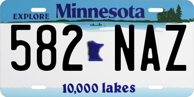 MN license plate 582NAZ