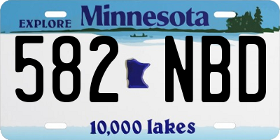 MN license plate 582NBD