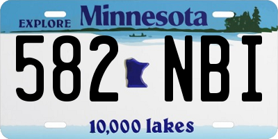 MN license plate 582NBI