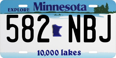 MN license plate 582NBJ