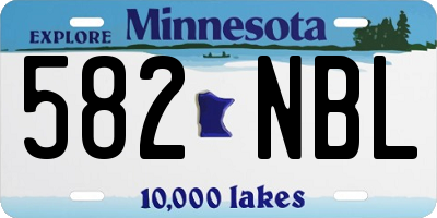 MN license plate 582NBL