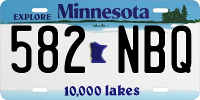 MN license plate 582NBQ