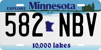 MN license plate 582NBV