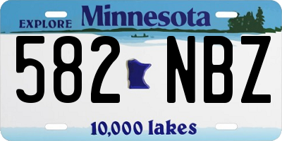MN license plate 582NBZ