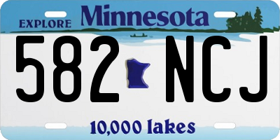 MN license plate 582NCJ