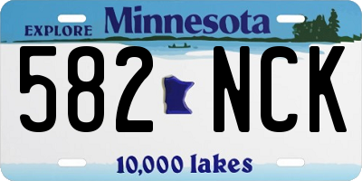 MN license plate 582NCK