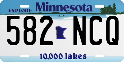 MN license plate 582NCQ